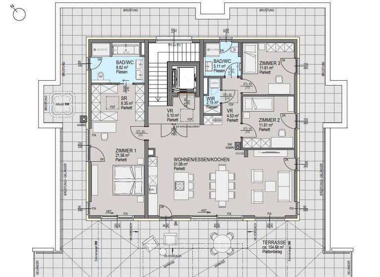 Wohnung zum Kauf - Erstbezug provisionsfrei 1.400.000 € 4 Zimmer 138 m² Sankt Peter Graz 8042