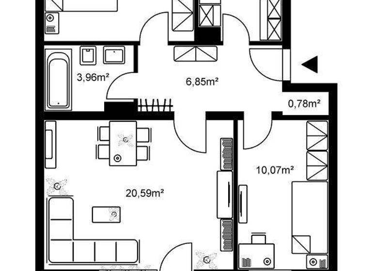 Wohnung zur Miete 800 € 3 Zimmer 68,6 m² 2. Geschoss frei ab 16.04.2026 Bodestraße 15 Bad Nauheim 61231