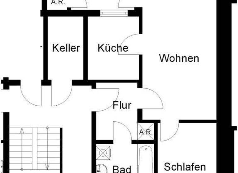Wohnung zur Miete nur mit Wohnberechtigungsschein 322 € 2 Zimmer 47,2 m² 1. Geschoss frei ab 08.03.2026 Hospitalweg 7 Alt-Georgsmarienhütte Georgsmarienhütte 49124