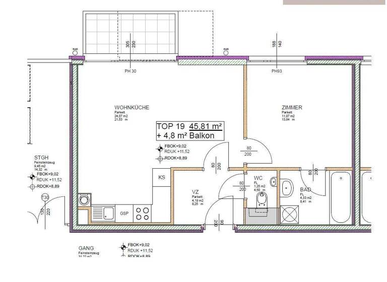 Wohnung zur Miete 944 € 2 Zimmer 45,8 m² 3. Geschoss Wien 1070