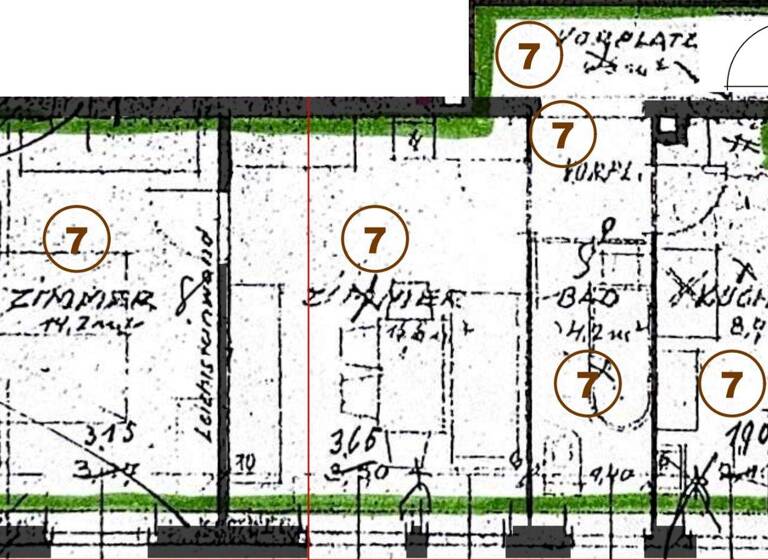 Wohnung zum Kauf provisionsfrei 169.000 € 2 Zimmer 51,7 m² 2. Geschoss frei ab sofort Landgrabenstraße 19 Steinbühl Nürnberg 90443