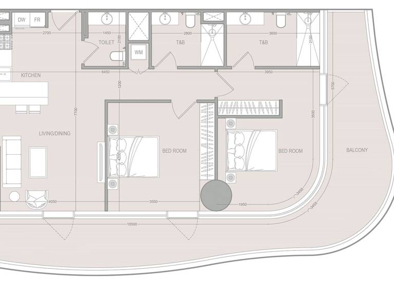 Wohnung zum Kauf provisionsfrei 723.170 € 3 Zimmer 46,6 m² Dubai 00000