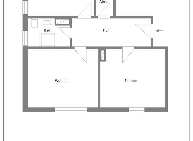Wohnung zum Kauf 81.600 € 2 Zimmer 68 m² 1. Geschoss Wolfen Bitterfeld-Wolfen 06766