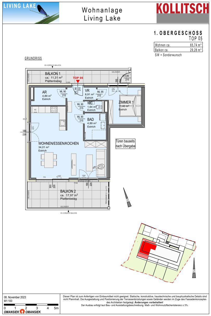 Wohnung zur Miete 1.911 € 2 Zimmer 65,7 m²<br/>Wohnfläche Pörtschach 9210