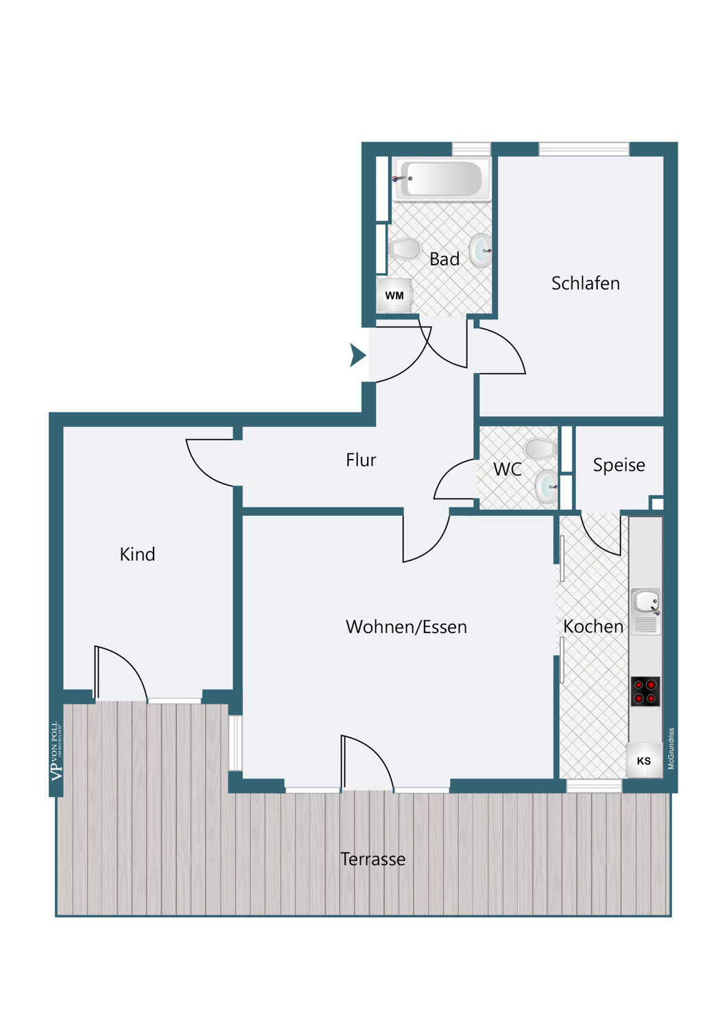 Wohnung zur Miete 1.350 € 3 Zimmer 100 m²<br/>Wohnfläche 01.03.2025<br/>Verfügbarkeit Wolfgang Landshut 84032