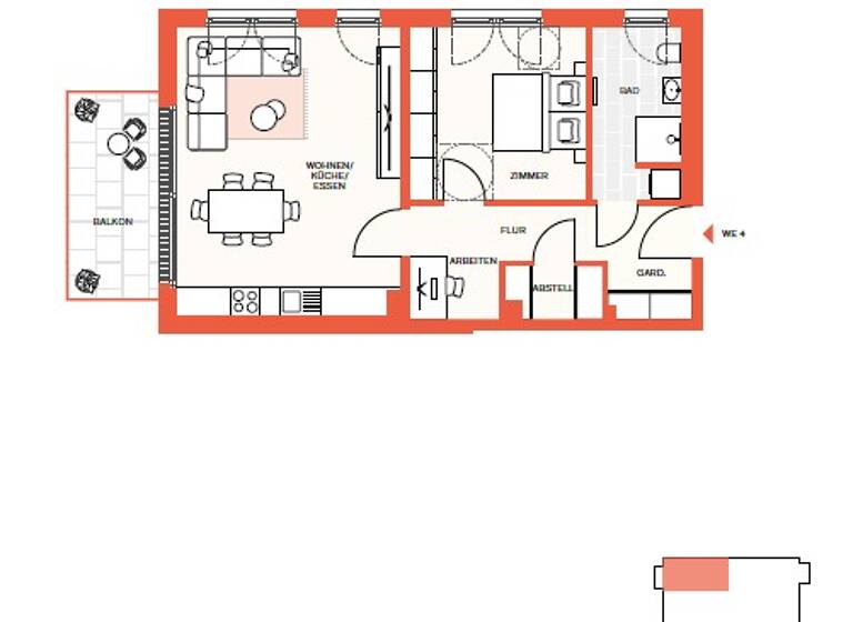 Wohnung zum Kauf 568.789 € 2 Zimmer 69,1 m²<br/>Wohnfläche Kleinreuth h d Veste Nürnberg 90425
