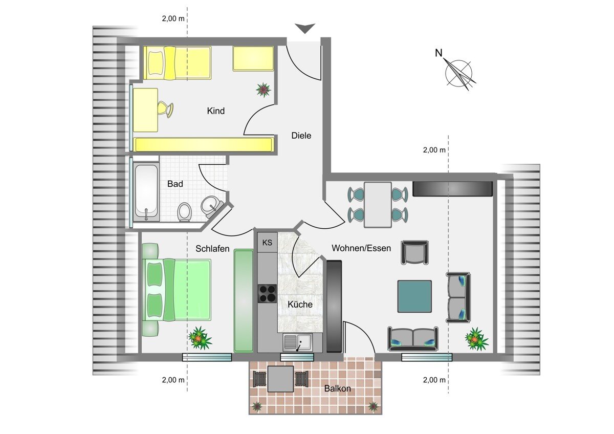 Wohnung zum Kauf 220.000 € 3 Zimmer 65,2 m²<br/>Wohnfläche Mössingen Mössingen 72116