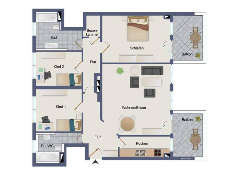 Wohnung zum Kauf 435.000 € 4 Zimmer 120,6 m² 1. Geschoss Nordstadt Pforzheim 75179
