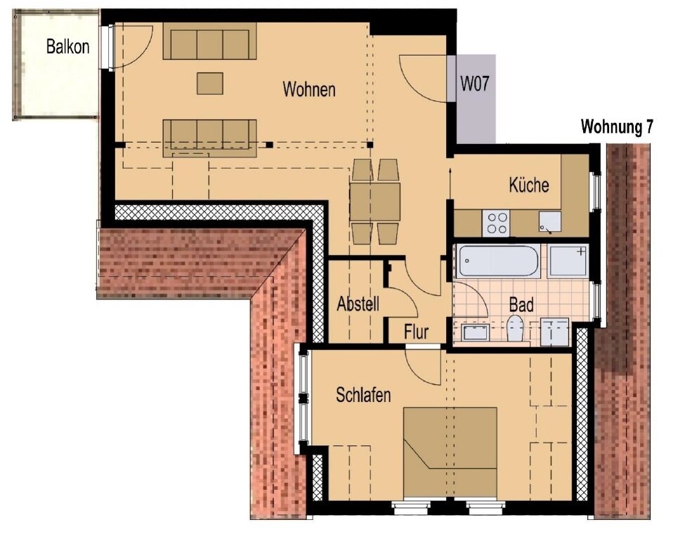 Wohnung zur Miete 720 € 2 Zimmer 55,3 m²<br/>Wohnfläche 2.<br/>Geschoss Dorfstraße 1 Gohlis Dresden 01156