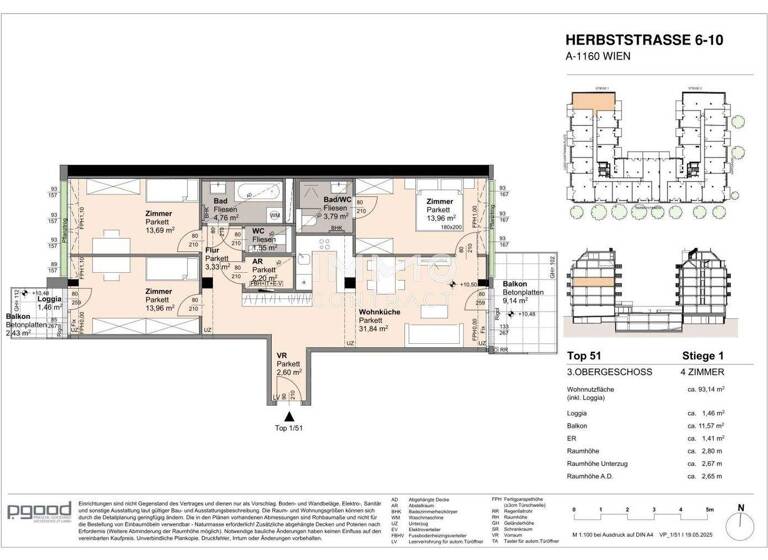 Wohnung zum Kauf 707.000 € 4 Zimmer 91,7 m² frei ab 01.09.2028 Wien 1160