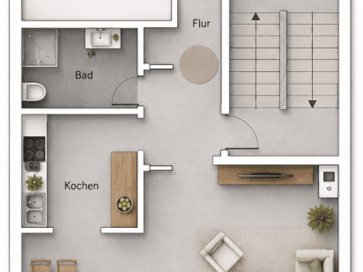 Wohnung zur Miete 663 € 3 Zimmer 78 m² 1. Geschoss Alt-Georgsmarienhütte Georgsmarienhütte 49124