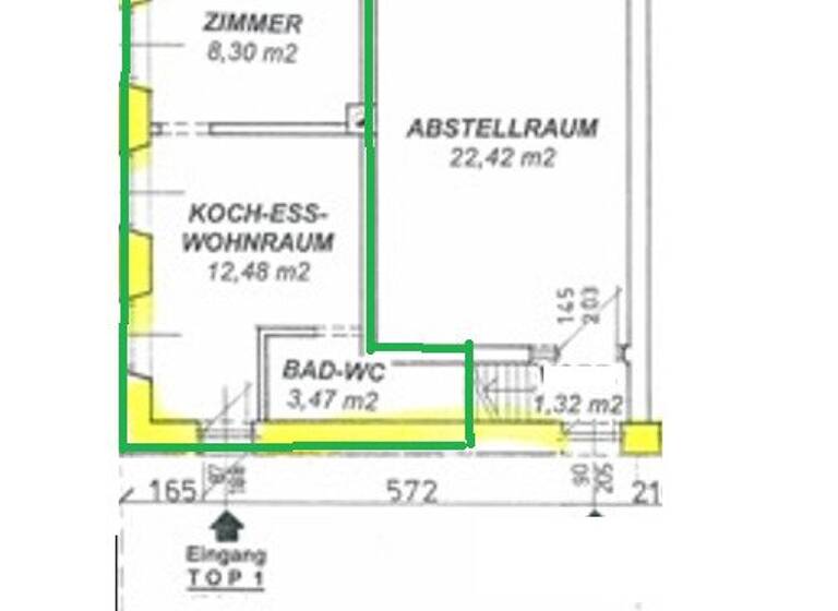 Wohnung zum Kauf 49.000 € 2 Zimmer 25 m²<br/>Wohnfläche EG<br/>Geschoss Marburger Straße Weiz 8160
