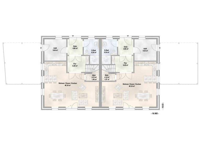 Doppelhaushälfte zum Kauf - Erstbezug 395.000 € 4 Zimmer 127 m² 421 m² Grundstück Dörphof 24398
