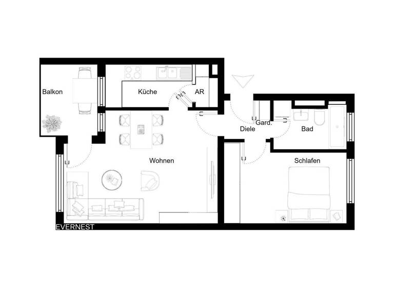 Studio zum Kauf 239.000 € 2 Zimmer 53 m² 1. Geschoss Böfingen Ulm 89075