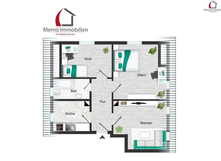 Wohnung zum Kauf 90.000 € 3 Zimmer 53,1 m² 3. Geschoss Bad Wildbad 75323