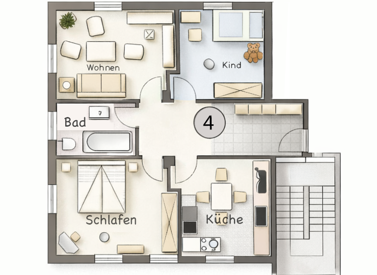 Wohnung zum Kauf 275.000 € 3 Zimmer 82 m² 3 Geschosse Gundelfingen 79194