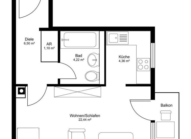 Studio zum Kauf 215.000 € 1 Zimmer 38,8 m² frei ab sofort Happing Rosenheim 83026