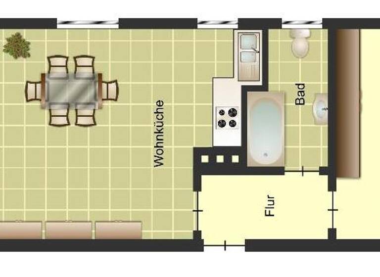 Wohnung zur Miete 479 € 2 Zimmer 50 m² 1. Geschoss Mündelheimer Straße 86A Huckingen Duisburg 47259