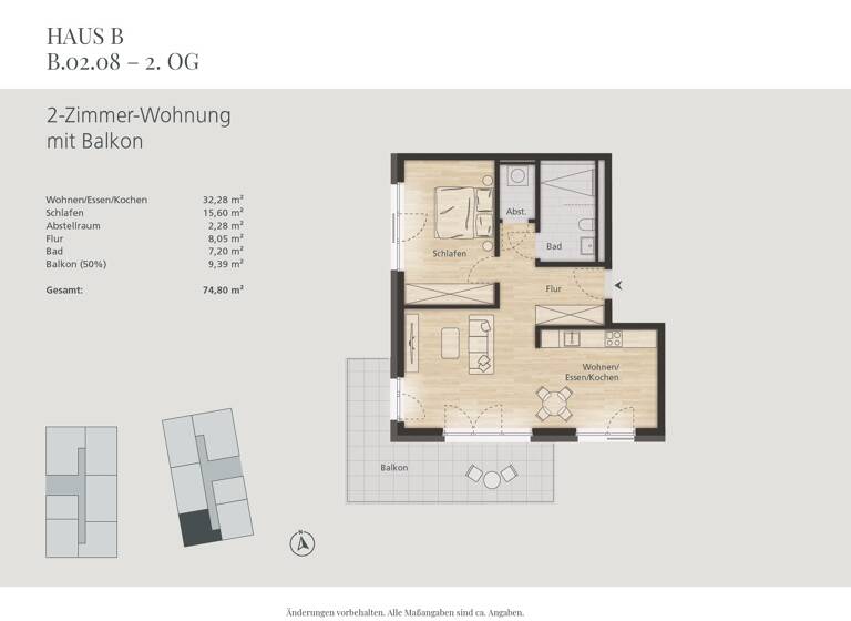 Wohnung zum Kauf 373.252 € 2 Zimmer 74 m²<br/>Wohnfläche 2.<br/>Geschoss Waldshut Waldshut 79761