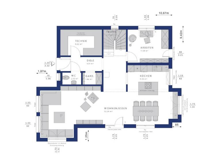 Einfamilienhaus zum Kauf provisionsfrei 676.917 € 5 Zimmer 178 m² 1.081 m² Grundstück Hamm Konz 54329