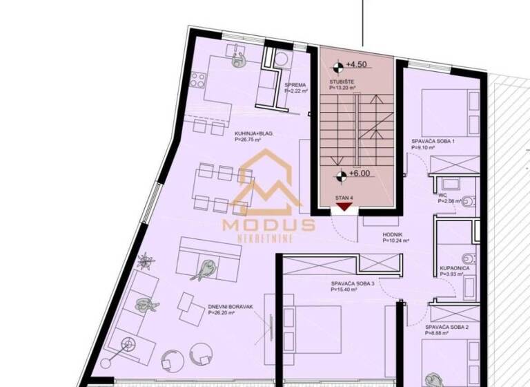 Wohnung zum Kauf 358.700 € 3 Zimmer 119 m² Podstrana