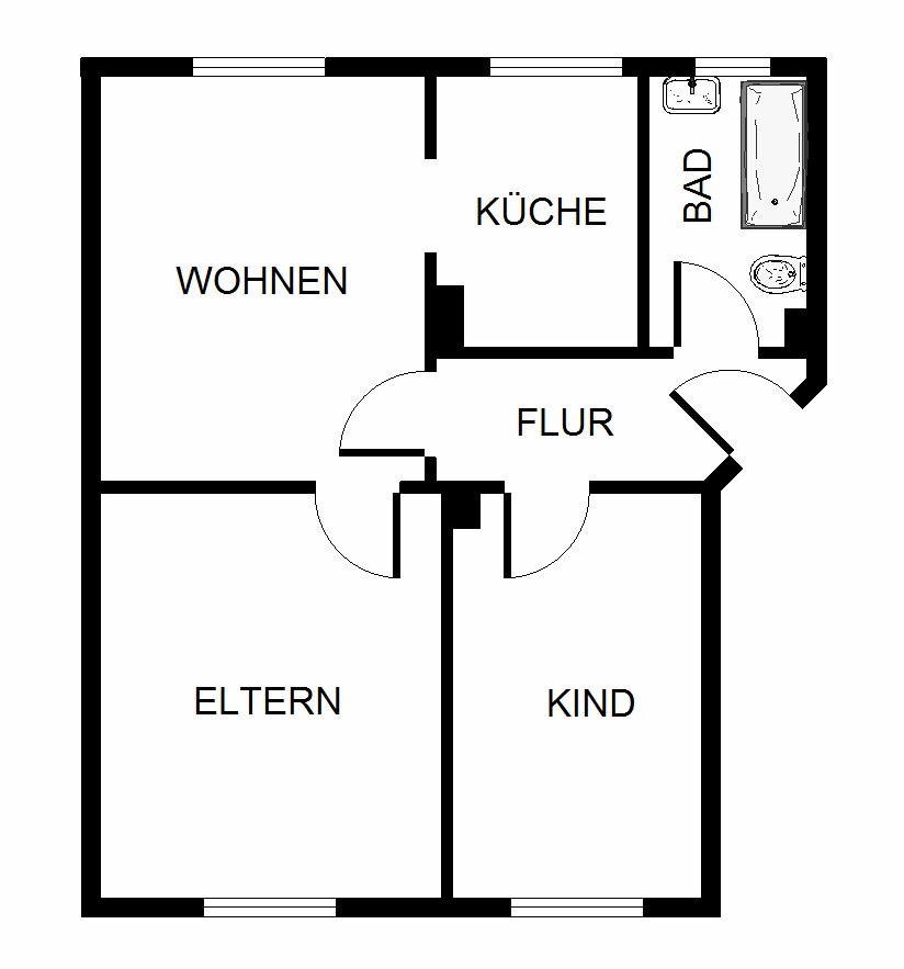 Wohnung zur Miete 389 € 3 Zimmer 54,8 m²<br/>Wohnfläche 1.<br/>Geschoss Bußmannstraße 31 Hassel Gelsenkirchen 45896