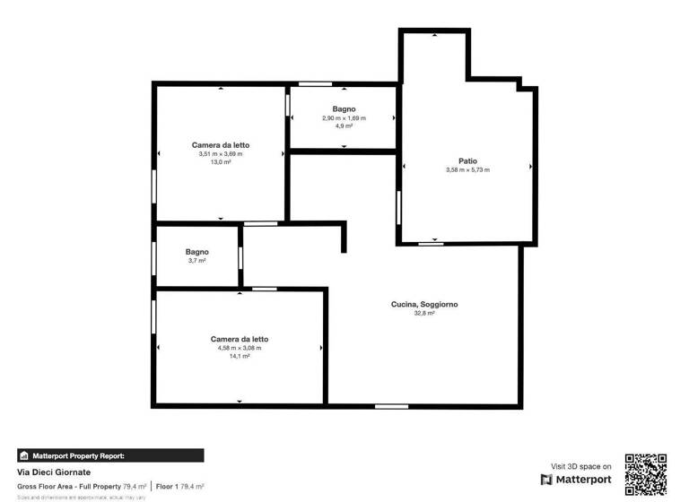 Wohnung zum Kauf 330.000 € 3 Zimmer 107 m² 2. Geschoss frei ab sofort Via Dieci Giornate Soiano del Lago
