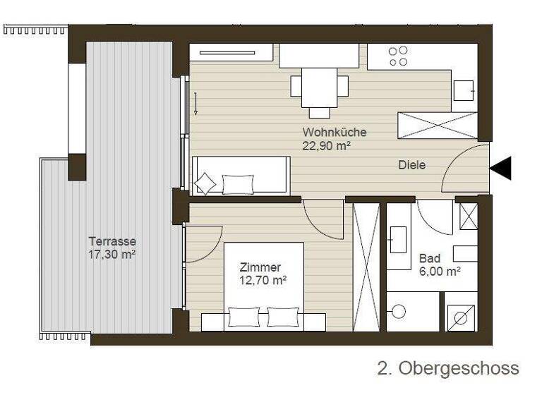 Wohnung zum Kauf - Erstbezug 258.000 € 2 Zimmer 41,6 m² 2. Geschoss Schanzenstr. 1 Latsch 39021