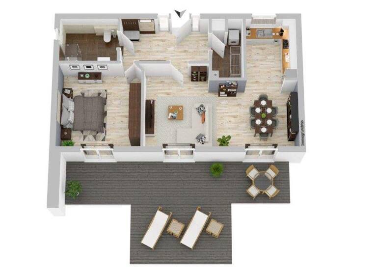 Haus zur Miete 1.250 € 2 Zimmer 82,7 m² 100 m² Grundstück frei ab sofort Dorfstr. 47 Dersau 24326