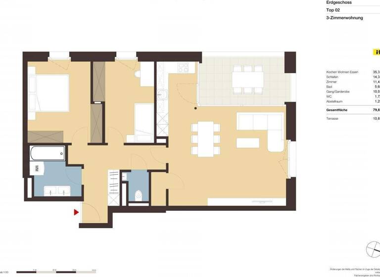 Terrassenwohnung zur Miete 1.585 € 3 Zimmer 80 m² 1. Geschoss frei ab 01.06.2026 Bündtlittenstraße 1 Dornbirn 6850