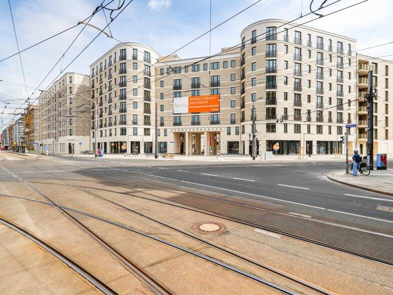 Wohnung zur Miete - Neubau 1.300 € 4 Zimmer 100,1 m² 2. Geschoss frei ab 01.07.2025 Könneritzstraße 23 Wilsdruffer Vorstadt (Ostra-Allee) Dresden-Wilsdruffer Vorstadt 01067