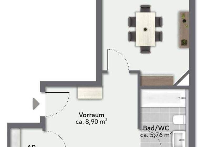 Wohnung zur Miete 810 € 2 Zimmer 77,1 m² frei ab 01.04.2026 Traunreut 83301