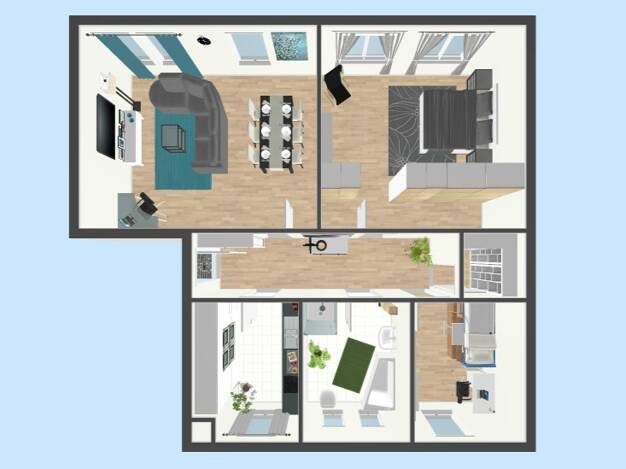 Wohnung zur Miete 700 € 3 Zimmer 107 m² Dachgeschoss, 3. Geschoss frei ab sofort Bahnhofstraße 2 Zella-Mehlis 98544