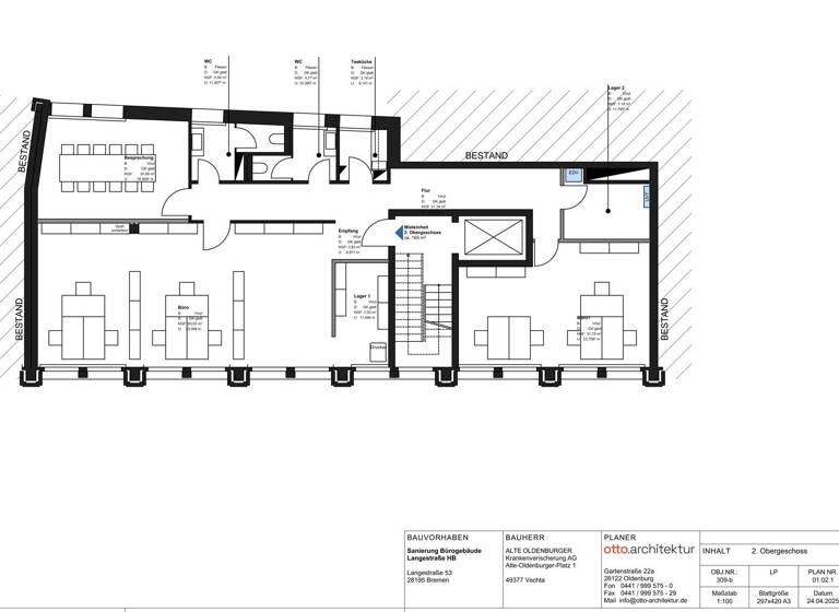 Bürofläche zur Miete 1.980 € 165 m² Bürofläche Langenstraße 53 Altstadt Bremen 28195