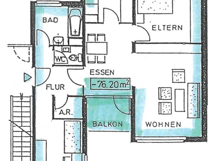 Wohnung zum Kauf 219.000 € 2 Zimmer 76 m²<br/>Wohnfläche 3.<br/>Geschoss Langwasser Nürnberg 90473