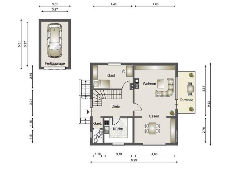 Einfamilienhaus zur Miete 1.200 € 5 Zimmer 132 m² 684 m² Grundstück Fallingbostel 29683