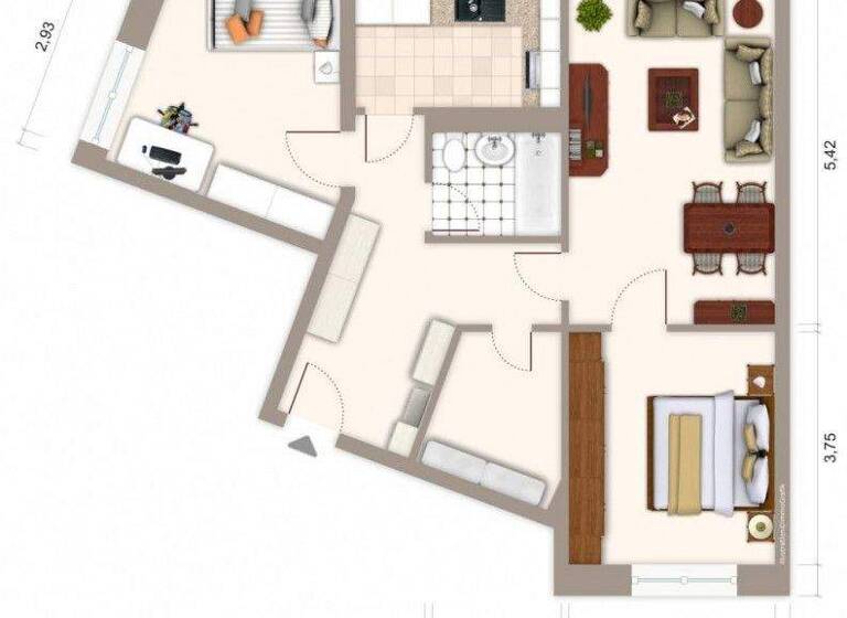 Wohnung zur Miete 489 € 3 Zimmer 70 m² 4. Geschoss Heinrichstraße 43 Innenstadt Gera 07545