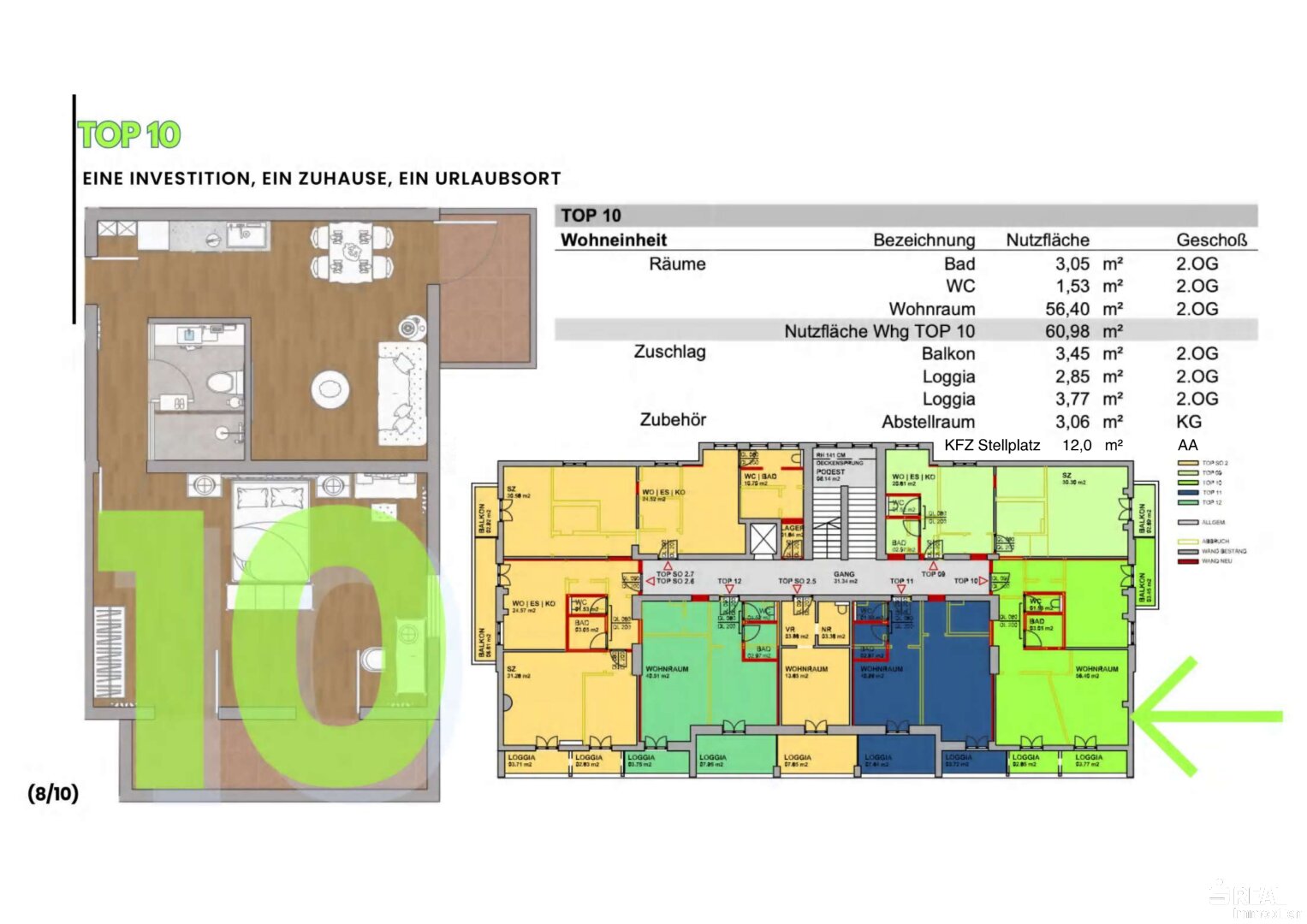 Wohnung zum Kauf 428.000 € 2 Zimmer 61 m²<br/>Wohnfläche Mirnockstraße Millstatt am See 9872