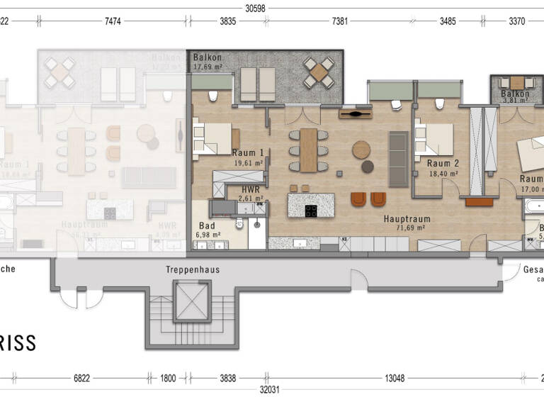 Studio zum Kauf - Neubau 4 Zimmer 153 m²<br/>Wohnfläche 2.<br/>Geschoss Altstadt Würzburg 97072