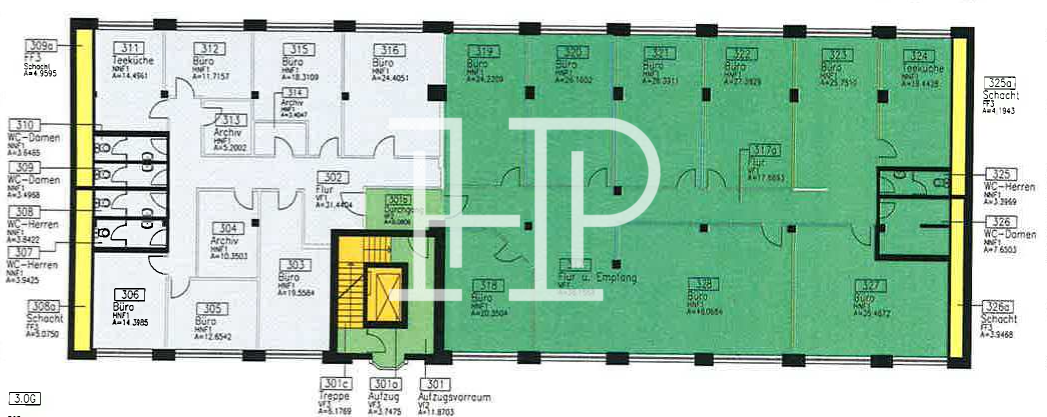 Büro-/Praxisfläche zur Miete 16,23 € 325 m²<br/>Bürofläche ab 325 m²<br/>Teilbarkeit Eppendorf Hamburg 20251