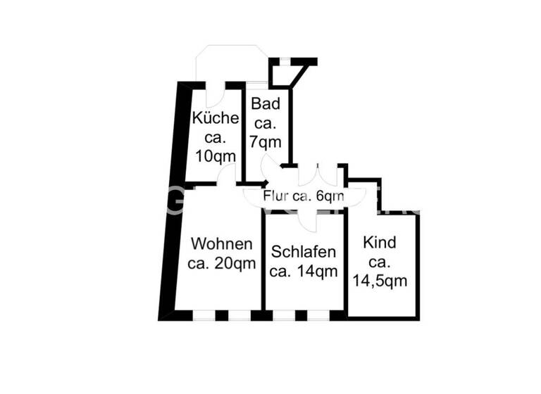 Wohnung zur Miete 525 € 3 Zimmer 73 m² 3. Geschoss Altenburg 04600