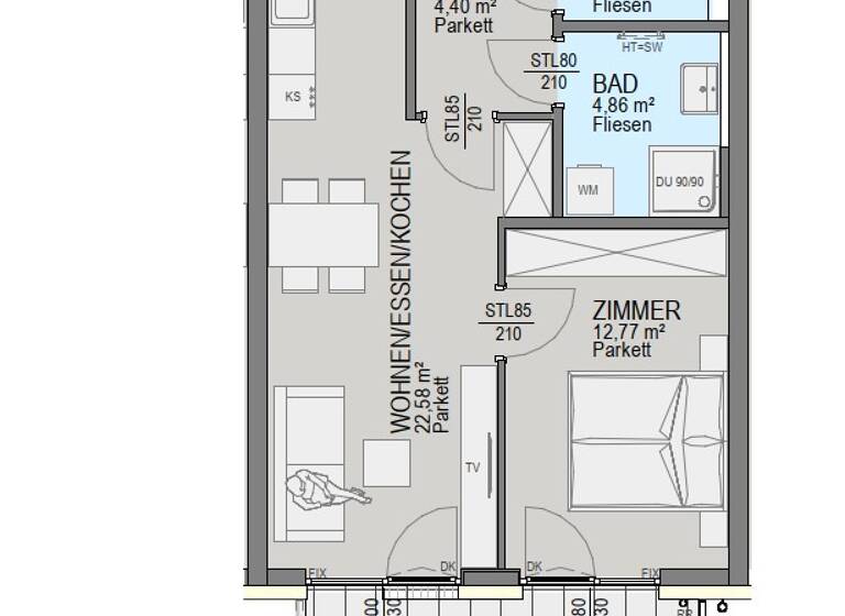Wohnung zum Kauf - Erstbezug 336.100 € 2 Zimmer 47 m² 1. Geschoss Waltendorf Graz 8010
