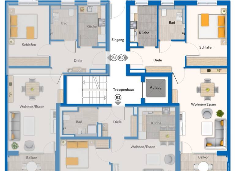 Wohnung zur Miete 750 € 2 Zimmer 60 m² frei ab 01.07.2026 Karl-Reulen-Straße 41 Hinsbeck Nettetal 41334