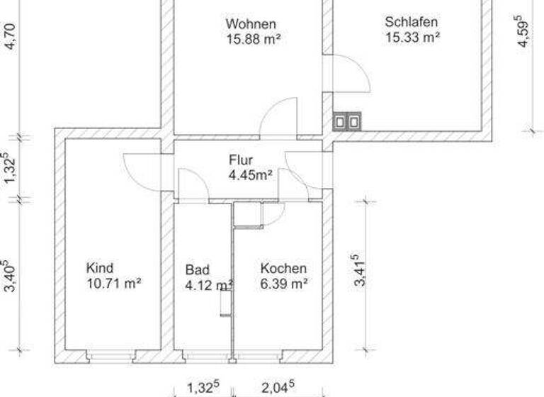 Wohnung zur Miete 375 € 3 Zimmer 56,9 m² Dr.- Hufeland - Str. 4 Scheubengrobsdorf Gera 07548
