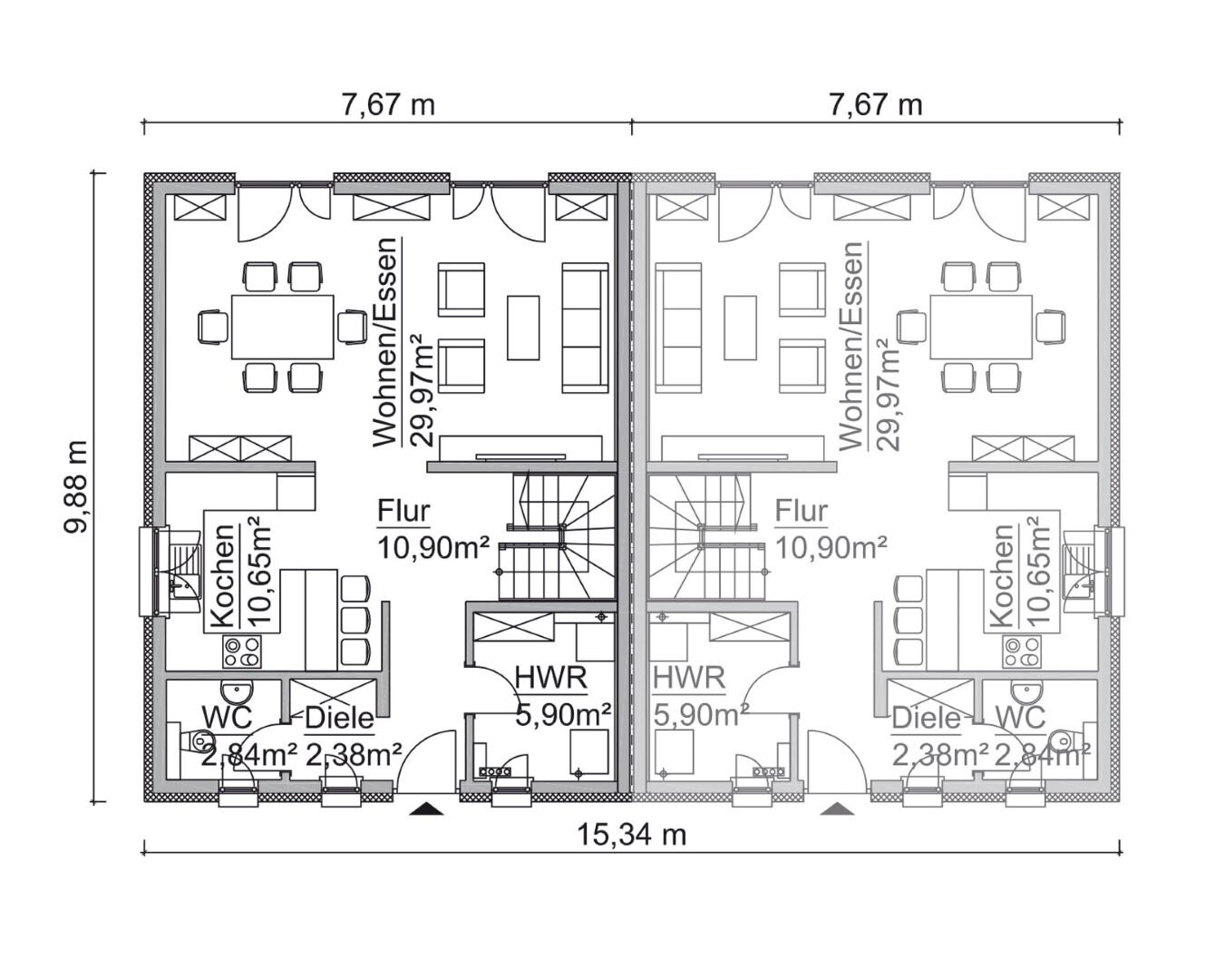 Doppelhaushälfte zum Kauf provisionsfrei 281.000 € 4 Zimmer 122 m²<br/>Wohnfläche 601 m²<br/>Grundstück ab sofort<br/>Verfügbarkeit Ostenholz Bomlitz 29664