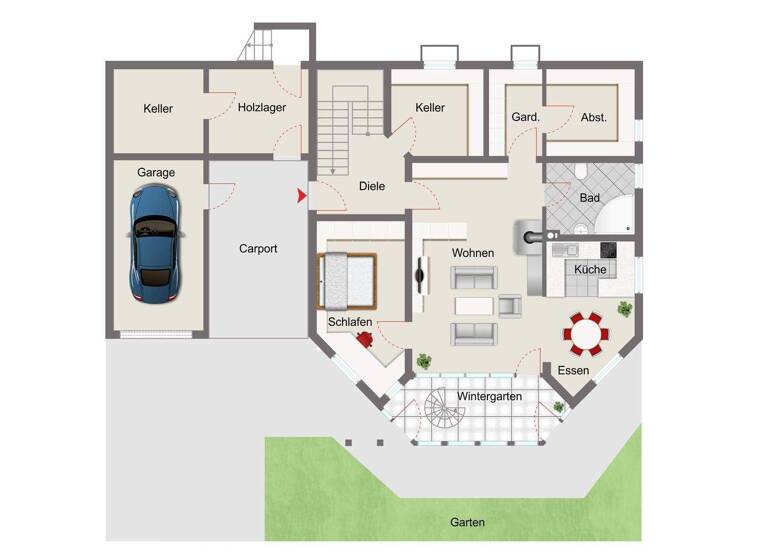Mehrfamilienhaus zum Kauf 367.000 € 8 Zimmer 200 m² 979 m² Grundstück Marienbrunn Marktheidenfeld 97828