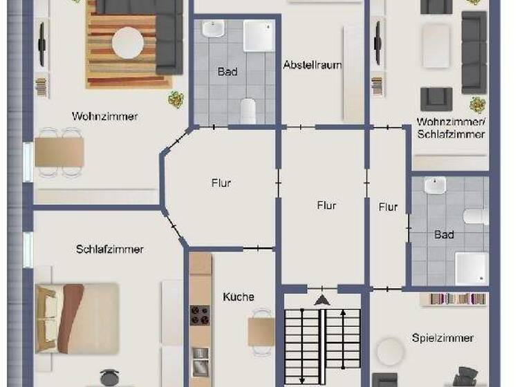 Wohnung zur Miete 500 € 3 Zimmer 75 m² 4. Geschoss Fahrn Duisburg 47179