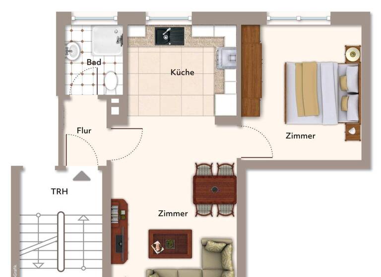 Wohnung zum Kauf 70.000 € 2 Zimmer 41 m² Börnig Herne 44628