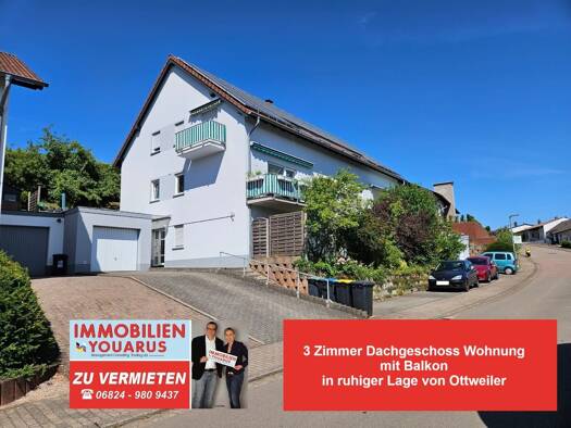 Wohnung zur Miete 510 € 3 Zimmer 73 m² 3 Geschosse frei ab sofort Ottweiler Ottweiler 66564