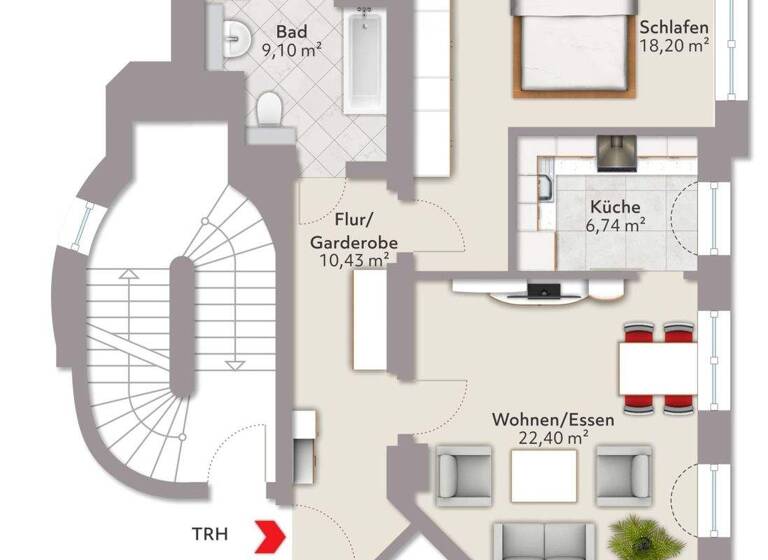 Wohnung zum Kauf 179.000 € 2 Zimmer 67 m² 2. Geschoss Wilsdruffer Vorstadt/Seevorstadt-West Dresden 01067